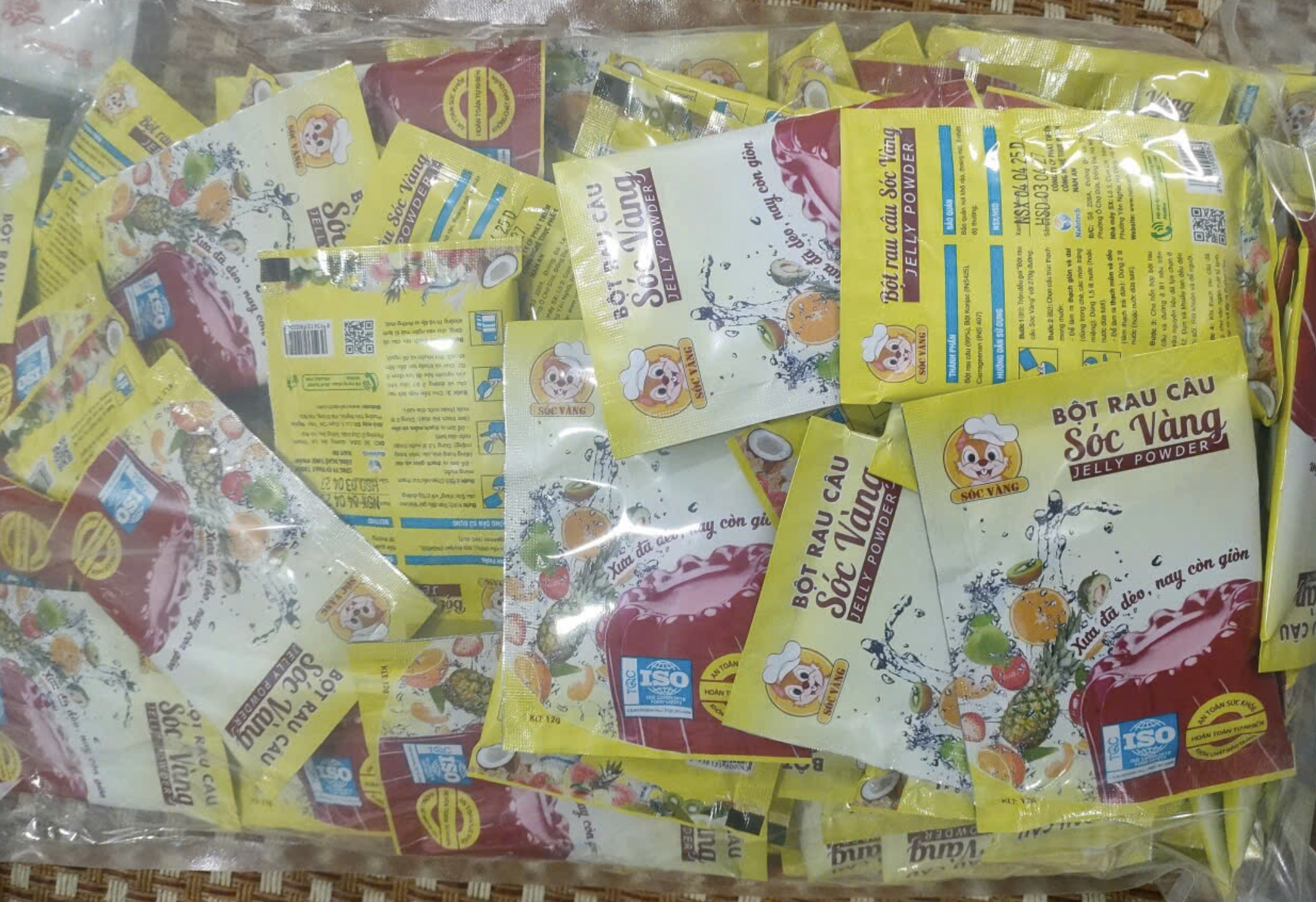 Bịch Bột Rau Câu Sóc Vàng 1kg